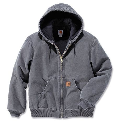 Carhartt Men's Quilted Flannel Lined Sandstone Active Jacket J130,Gravel,Large. For product & price info go to:  https://all4hiking.com/products/carhartt-mens-quilted-flannel-lined-sandstone-active-jacket-j130gravellarge/ Mens Nightshirts, Carhartt Active Jacket, Mens Flannel Pajamas, Fleece Plaid, Heated Jacket, Man Quilt, Carhartt Workwear, Carhartt Jacket, Pajamas Comfy