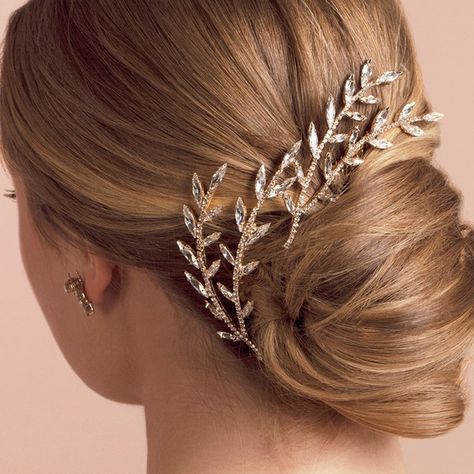 Bridal hair comb side