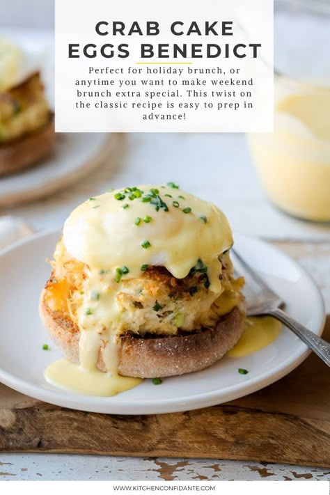 Crab Eggs Benedict, Dungeness Crab Cakes, Crab Cake Benedict, Easy Hollandaise, Easy Hollandaise Sauce, Easy Eggs Benedict, Eggs Benny, Eggs Benedict Recipe, Nurse Cake