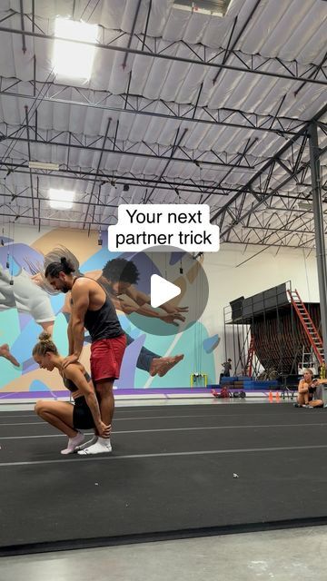 Myer Hursey | Circus Artist🎪 on Instagram: "Another fun one to try!  Grab a partner & give this one a go!🔥   #circus #acro #partneracro #acrobatics #partneracrobatics #acrodance #dancelifts #circusacrobatics #circuseverydamnday #fitness #fitnessjourney #lasvegas #lasvegascircuscenter #partnerchallenge #fitnesschallenge #acrobat #acroyoga #acrobalance" 3 Person Partner Tricks, Cool Acro Partner Tricks, Partner Acro Poses, 3 Person Yoga Poses, Acro Partner Tricks Dance, Aerial Yoga Partner Poses, Partner Acrobatics, Acro Dance, Acro Yoga