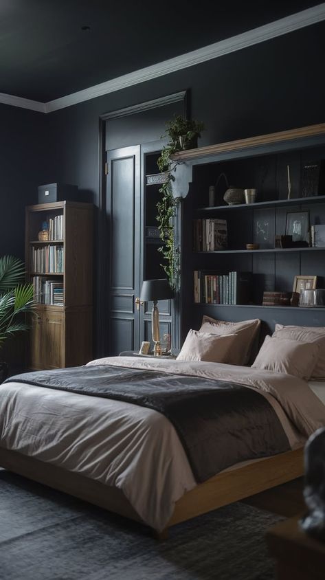 40+ Chic Moody Bedroom Ideas for an Elegant and Moody Ambiance Moody Bedrooms, Dark Romantic Bedroom, Chic Bedroom Ideas, Cool Loft Beds, Bunk Bed Accessories, Bunk Bed Safety, Dark And Moody Bedroom, Pillow Sizes Chart, Moody Bedroom Ideas