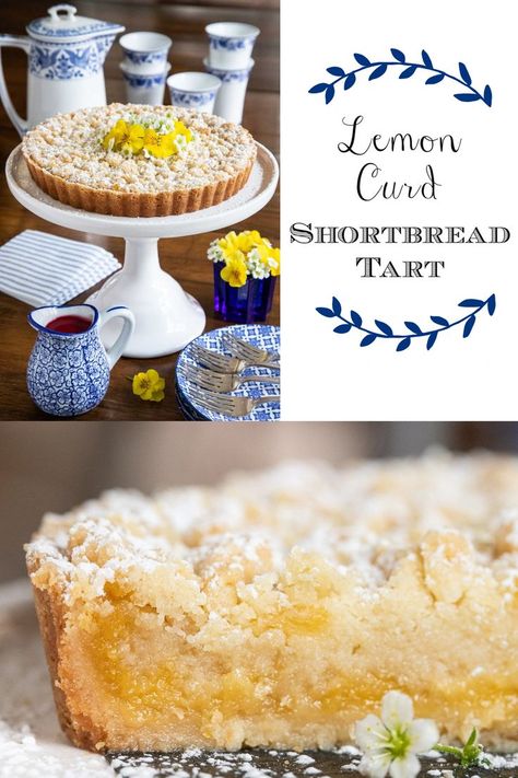 Summer Tart Recipes Dessert, Italian Lemon Tart, What To Eat With Lemon Curd, Lemon Tart With Shortbread Crust, Lemon Curd Cakes, Italian Desserts Lemon, Shortbread Lemon Tart Recipe, Lemon Crumb Pie, Lemon Curd Cookies Shortbread Crust