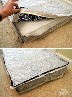 Diy Bench Cushion, Cushion With Piping, Cushion Tutorial, Projek Menjahit, Sewing Cushions, Bantal Sofa, Upholstery Diy, Bench Seat Cushion, Slip Covers