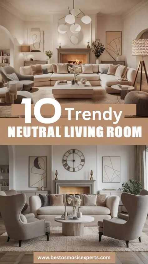 10 Neutral Living Room Ideas That Will Make Your Space Feel Chic and Cozy 11 Neutral Living Room Colour Scheme, Living Room Designs Cream Sofa, Neutral Living Room Furniture Ideas, Family Living Room Ideas Modern, Light Neutral Living Room, Neutral Living Room Warm, Warm Neutral Living Room, Beige And Grey Living Room, Neutral Living Room Colors