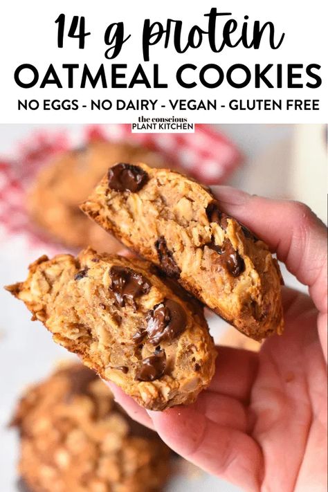 Cookie Recipe No Eggs, Protein Oatmeal Cookies, Easy Oatmeal Cookies, Oatmeal Protein Cookies, Protein Breakfast Cookies, Health Cookies, Vegan Protein Cookies, Protein Powder Cookies, Butter Flavors