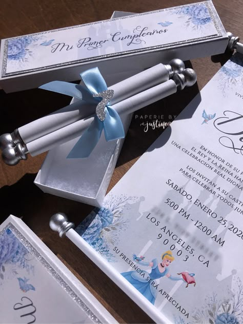 Sweet 15 Cinderella Theme, Cinderella Xv Invitations, Cinderella Themed Wedding Invitation, Cinderella Themed Quinceanera Invitations, Quince Cinderella Theme Invitations, Cinderella Sweet 16 Invitations, Quinceanera Invitations Ideas Blue, Cinderella Quince Decorations, Cinderella Quince Invitations