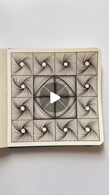 Zentangle Designs Step By Step, Art Drawings Step By Step, Zentangle Art Beginners, Square Zentangle, 30 Days Of Drawing, 3d Zentangle, Brain Massage, Zentangle Patterns Step By Step, Simple Art Drawings