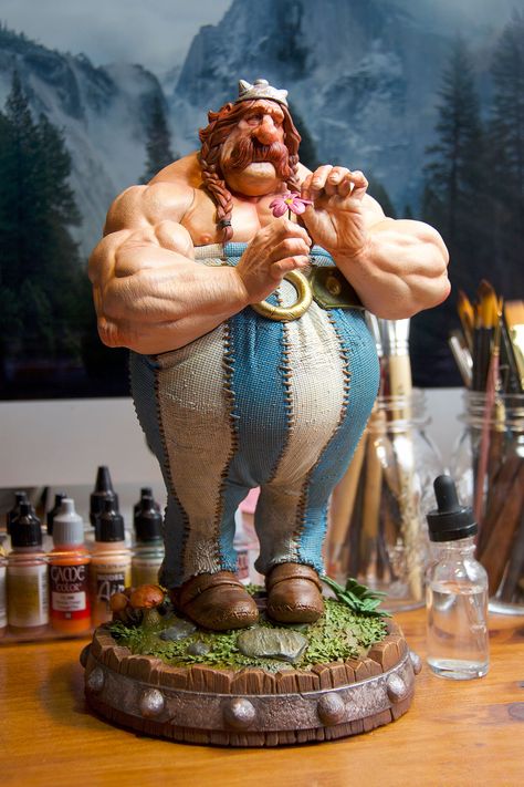 ArtStation - Obelix - 3D print Custom Action Figures, Art Style Inspiration, Action Figures Collection, Anatomy Art, Miniature Painting, Zbrush, Anime Figures, Art Toy, 3d Print