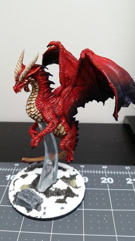 Red Dragon Miniature, Dragon Miniature Painting, Dragon Project, Dragon Model, Dragon C, Candy Room, Dragon Miniatures, Painting Miniatures, Dragon Artwork Fantasy