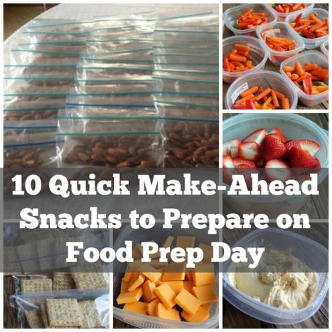 10 Quick Make-ahead Snack Ideas for Food Prep Day | Organize Yourself Skinny Healthy Snacks To Make, Quick Healthy Snacks, Snack Prep, Ideas For Food, Snacks To Make, Day Day, Quick Snack, Snacks For Work, Healthy Snacks Easy