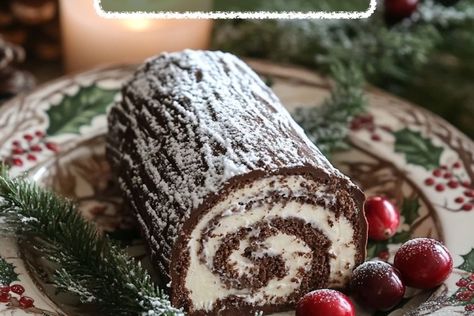 Classic Yule Log Recipe - Emma's Cake Studio Yule Log Cake Aesthetic, Classic Yule Log Recipe, Yule Cake, Christmas Logs, Chocolate Yule Log Recipe, Seasonal Traditions, Yule Log Recipe, Christmas Yule Log, Community Farm