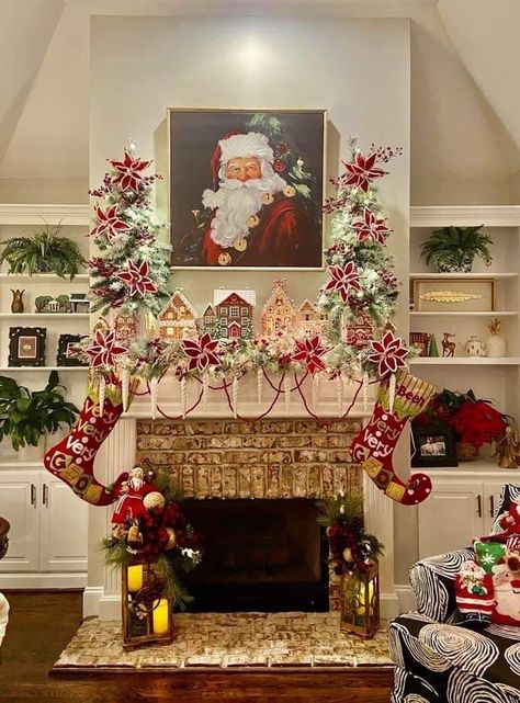 Gingerbread Mantle, Christmas Mantal, Santa Mantle, Happy Thanksgiving Aesthetic, Thanksgiving Table Scape, Thanksgiving Napkin Folds, Simple Thanksgiving Table Decor, Aesthetic Thanksgiving, Christmas Fireplace Mantels