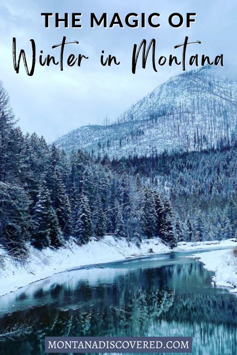 Winter in Montana is a one-of-kind adventure, with tons of amazing things to do, indoors and outdoors - and it’s not just skiing! Plan your dream trip with this guide, covering weather tips, packing, places to go, and the best things to do in Montana in winter. #montana #wintertravel #winterwonderland Montana Vacation Itinerary, Bozeman Montana Winter, Montana In Winter, Montana Travel Guide, Columbia Falls Montana, Things To Do In Montana, West Yellowstone Montana, Flathead Lake Montana, Montana Living