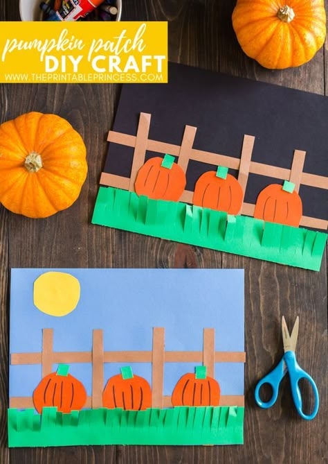 Pumpkin Craft For Kids, Listening And Following Directions, Diy Pumpkins Crafts, Printable Princess, Pumpkin Craft, Kids Fall Crafts, October Crafts, Fall Arts And Crafts, Homeschool Crafts