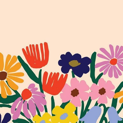 Spring Flower Illustration, Spring Poster Design, Spring Flowers Illustration, Flower Illustration Art, Korea Flower, Spring Wild Flowers, Floral Illustration Art, We Grow Together, Ipad Painting