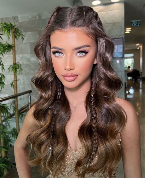 Pageant Hair, Beautiful Bridal Hair, Long Hair Wedding Styles, Prom Hairstyles For Long Hair, Hair Stylist Life, Braided Hairstyles Easy, Wedding Hair And Makeup, Aesthetic Hair, Down Hairstyles