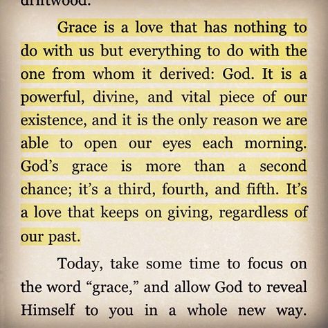 God's AMAZING GRACE!!! It is also HIS power to intervene for us, protect us, heal us, restore, bless, etc. HIS power is unlimited, and unfailing. Thigh Workouts, Soli Deo Gloria, Life Lesson, Gods Grace, Lesson Quotes, Spiritual Inspiration, Verse Quotes, Faith Quotes, Way Of Life