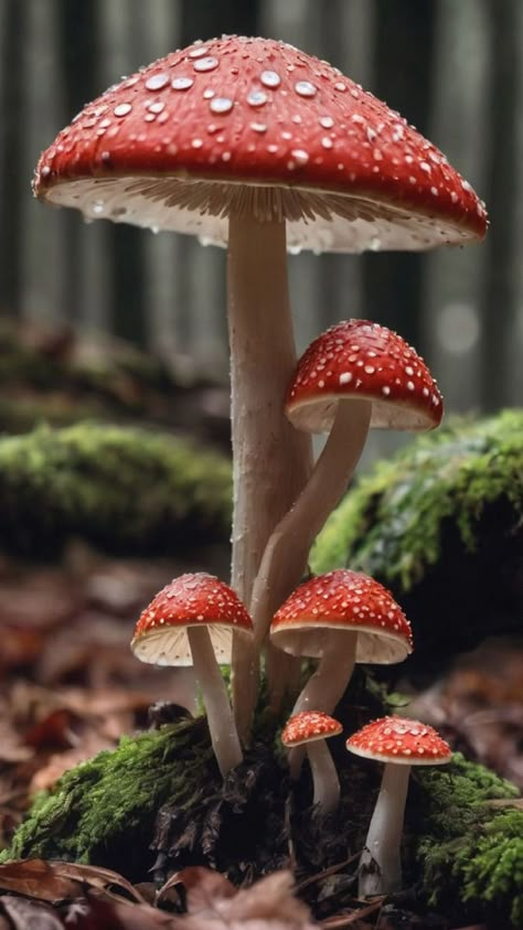 Mushrooms Reference Photos, Red White Mushroom, Mushroom Photos Nature, Photos Of Mushrooms, Amanita Muscaria Art, Red Mushroom Aesthetic, Toadstool Drawing, Mushrooms In Forest, Mushrooms Pictures