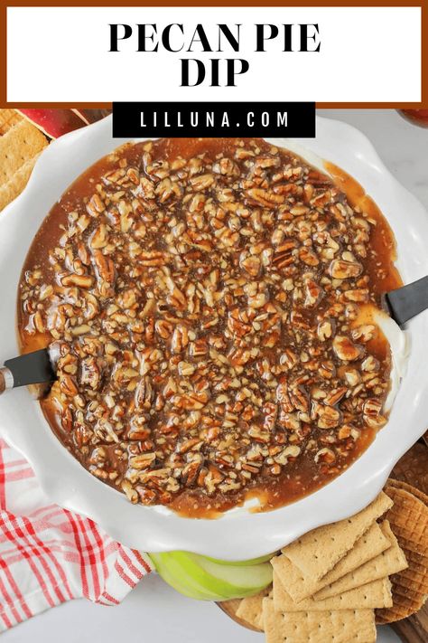 Sweet and tangy pecan pie dip is a creamy, dreamy dessert that captures the essence of pecan pie in a dippable format. #pecanpie #dip #sweetdip #dessert Thanksgiving Dessert Dips, Pecan Pie Dip, Pecan Delight, Amazing Snacks, Dessert Dip Recipes, Pie Dip, Sweet Appetizer, Dessert Cravings, Best Pecan Pie