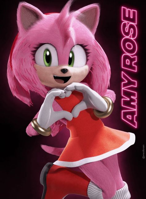 Movie Amy Rose, Amy Rose Hedgehog, Movie Amy, Sonic The Hedgehog 3, Sonic The Movie, Shadow And Amy, Amy The Hedgehog, Hedgehog Movie, Sonic Movie