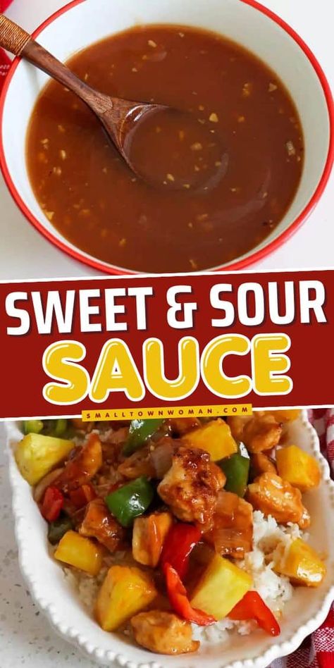 Save money and try this DIY condiment! A few ingredients are all you need to have it ready in just minutes. You can't go wrong with this homemade sweet and sour sauce that tastes so good! Use this easy sauce recipe on all your stir fry dishes, veggies, appetizers, and more! Sweet Sour Sauce Chinese, Recipe For Sweet And Sour Sauce, Sweet And Sour Stir Fry Sauce, Sweet Sour Sauce Recipe, Sweet And Sour Sauce Easy, Best Sweet And Sour Sauce Recipe, Veggies Appetizers, Recipe Sweet And Sour Sauce, Sweet N Sour Sauce