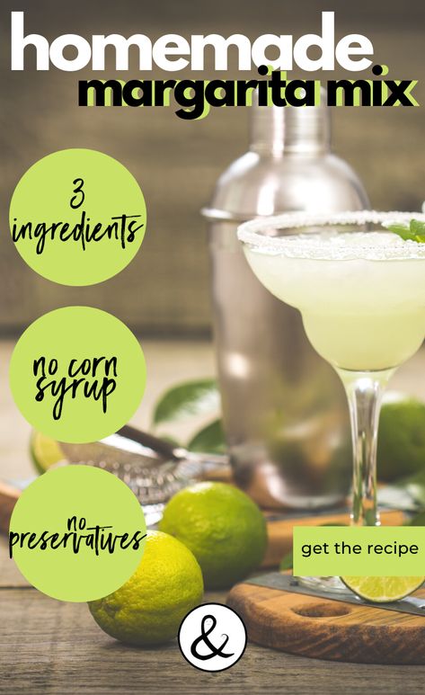 Margarita Recipes Agave, All Natural Margarita Recipe, Homemade Margaritas Recipe, Kirkland Margarita Mix Recipes, Margarita Mix Homemade, Fresh Margarita Mix Recipe, Diy Margarita Mix Recipes, Homemade Margarita Mix Recipes, Natural Margarita Recipe