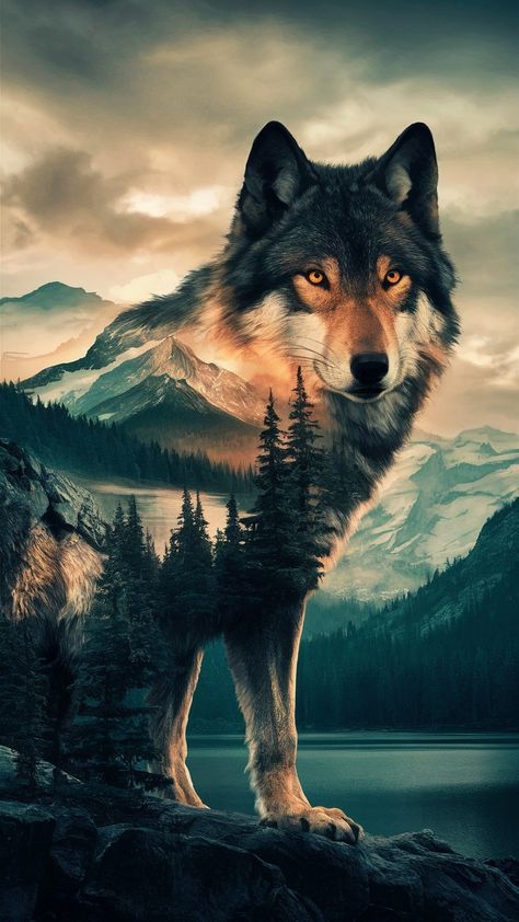 Wolf Standing, Animal Stencil Art, Wolf Art Fantasy, View Of Nature, The Lone Wolf, Shadow Wolf, Wolf Background, Wolf Images, Wolf Painting