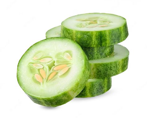 Premium Photo | Slice cucumber isolated on white clipping path Lime Lemonade, Cucumber Slices, Steamed Chicken, White Bg, Pickle Slices, Food Infographic, Orange Bowl, Photo Food, Pickling Cucumbers