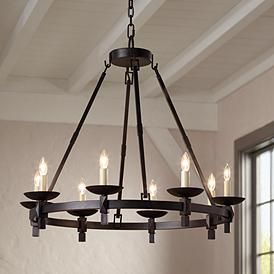 Balsimo 30" Wide 8-Light Spanish Traditional Chandelier Candle Light Chandelier, Farmhouse Staircase, Trendy Farmhouse, Foyer Lighting Fixtures, Dining Chandelier, Mediterranean Home Decor, Foyer Lighting, Dining Room Light Fixtures, Staircase Chandelier