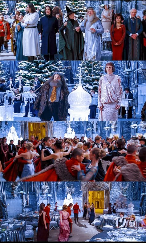 Yule Ball Party, Cho And Cedric, Harry Potter Yule Ball, Harry Potter Goblet, Hogwarts Shifting, Hogwarts Christmas, Severus Rogue, Ball Aesthetic, Harry Potter Icons