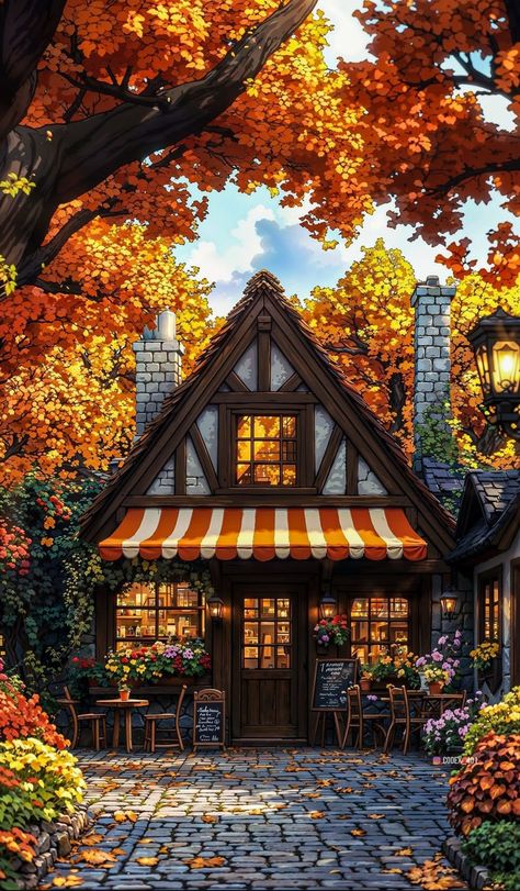 Happy Easter Pictures, Autumn House, Diy Wall Painting, Autumn Illustration, Samsung Galaxy Wallpaper, Autumn Scenes, Autumn Scenery, Christmas Scenes, Design Your Dream House