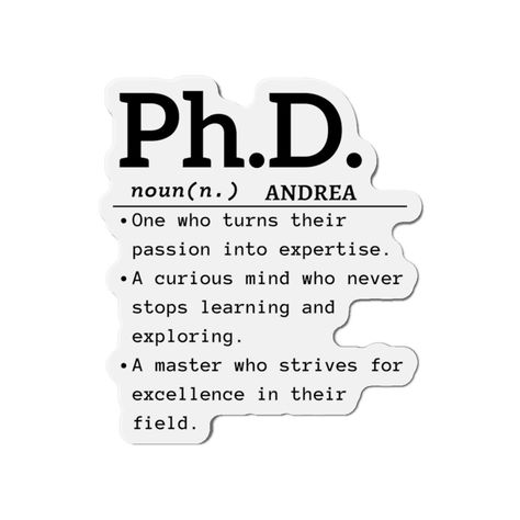 Die-Cut Magnets by SparklingLivas on Etsy Phd Degree Aesthetic, Getting A Degree Aesthetic, Doctorate Aesthetic, Phd Vision Board, Phd Acceptance, Dissertation Aesthetic, Phd Student Aesthetic, Phd Aesthetic, Phd Motivation