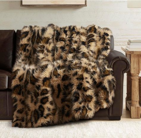 Luxury Fluffy Leopard Blankets for Home Couch Sofa, Fuzzy Plush Animal Coat Color Throws for Decoration, 50x60 Animal Print Room Decor, Animal Print Rooms, Leopard Blanket, White Room Decor, Faux Fur Throw Blanket, Fur Throw Blanket, Fur Blanket, Couch Throws, Fur Throw