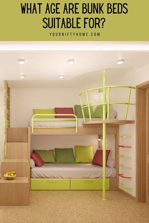 Alternative To Bunk Beds, Coolest Bunk Beds, Bunk Bed Safety Ideas, Creative Bunk Bed Ideas, Indian Kids Room Ideas, 2023 Playroom, Buck Bed, Cool Bunk Bed Ideas, Bunk Bed Ideas For Small Rooms