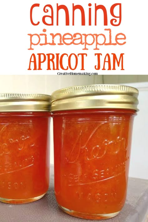 Canning Apricots, Apricot Pineapple Jam, Canning Pineapple, Apricot Jam Recipe, Easy Jam Recipe, Fresh Apricots, Apricot Jam Recipes, Easy Jam, Canning Jams