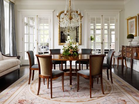 Georgian Style Homes, Georgian Interiors, Traditional Dining Rooms, Blue Ceilings, Traditional Dining, Traditional Dining Room, Elegant Dining Room, Georgian Homes, Dining Room Inspiration