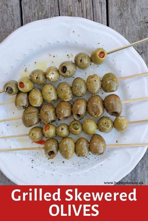 Grilled Olives, Olive Appetizer, Olive Recipes, Canadian Food, Healthy Appetizers, Party Food Appetizers, Best Appetizers, Food Magazine, Bbq Recipes