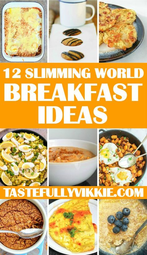 Stuck for something healthy to eat in a morning? Then here's a list of 12 Slimming World breakfast recipe ideas to help you start the day like a king! Bodyslims Recipes, Slimmingworld Breakfast Ideas, Slimmingworld Breakfast Recipes Uk, Slimmingworld Syn Free Snacks, Syn Free Breakfast, Breakfast Healthy Recipes, Slimmingworld Recipes, Slimmers World Recipes, Quick Breakfast Ideas