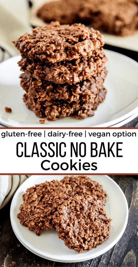 Classic No Bake Cookies, Gluten Free Dairy Free Dessert, Alpha Gal, Dairy Free Cooking, Dairy Free Baking, Df Recipes, Dairy Free Desserts, Dairy And Gluten Free, Dairy Free Cookies