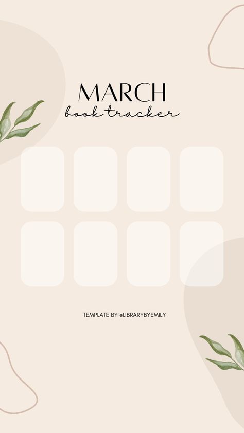 March Book Template, Reading Template, Bookstagram Templates, March Book, Book Tracker, Book Instagram, Reading Tracker, Graphic Ideas, Book Template