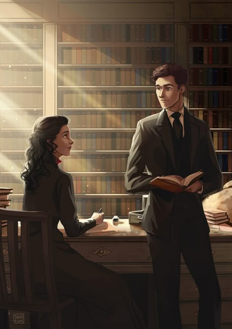 An illustration of Audrey Rose and Thomas Cresswell from Stalking Jack the Ripper, that I did for London Yalc! Instagram | Patreon Thomas Cresswell, Jack Ripper, Stalking Jack The Ripper, Audrey Rose, Lockwood And Co, Jack The Ripper, Night Circus, Book Fanart, Six Of Crows