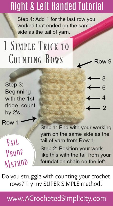 Crochet Rows, Left Handed Crochet, Slip Stitch Crochet, Crochet 101, Crochet Geek, Crochet Lessons, Crochet Stitches For Beginners, Crochet Tips, Sewing Crochet