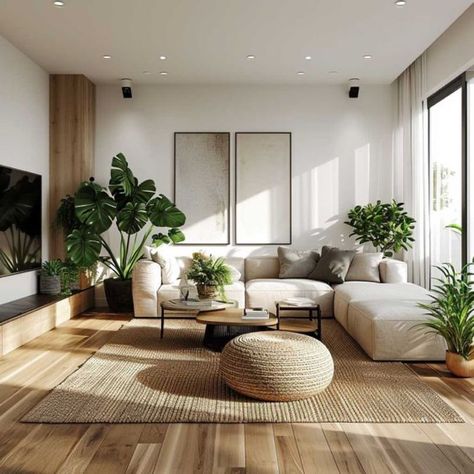 Scandinavian Sofa Design Living Rooms, Types Of Living Room Styles Interior Design, Clean Home Interior, Living Room Designs Nordic, Modern Simplistic Living Room, Modern Sleek Living Room Interior Design, Scandinavian Living Room With Plants, Scandinavian House Decor, Scandinavian House Interior Design