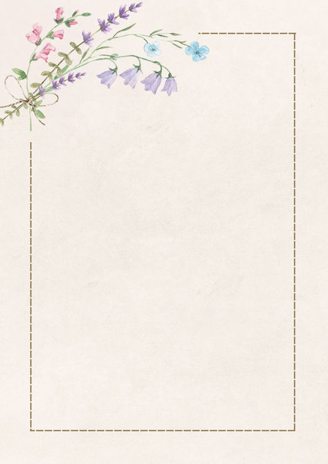 Natural Flower A4 Stationery Paper Document Slides Background, Digital Wedding Invitations Design, Slide Background, Powerpoint Background Design, Digital Wedding Invitations, Graphic Designing, Borders And Frames, Digital Weddings, Junk Journaling