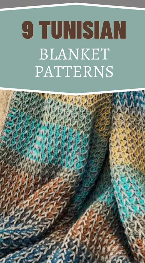 Discover the beauty of Tunisian crochet with our collection of Tunisian blanket patterns. From intricate stitches to vibrant color combinations, these patterns cater to all skill levels. Transform your yarn into cozy masterpieces with step-by-step instructions. Elevate your crochet game with these inspiring Tunisian blanket designs! Tunisian Crochet Blankets Free Patterns, Tl Yarn Crafts Tunisian, Tunisian Temperature Blanket, Crochet Tunisian Stitch Patterns, Tunsinian Crochet Blanket, Tunisian Stitch Patterns, Tunisian Squares Blanket, Tunisian Afghan Patterns, Free Tunisian Crochet Patterns Afghans