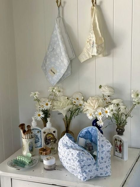 Costal Granddaughter, Coastal Room, Coastal Granddaughter, Coastal Grandmother, Coastal Bedroom, Cosmetics Skincare, House Room, Room Inspiration Bedroom, Box Bag