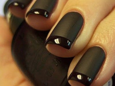 Edgy Nail Art, Elegant Manicure, Nagellack Trends, Matte Black Nails, Manicure Nail Designs, Matte Nail, French Manicure Nails, Nails Nude, Edgy Nails