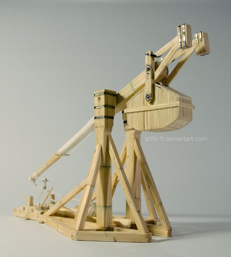 Medieval Catapult, Catapult Diy, Making Wooden Toys, Wooden Toys Plans, Ancient Warfare, Ancient Technology, Wood Shop Projects, Wood Carving Patterns, Crossbow