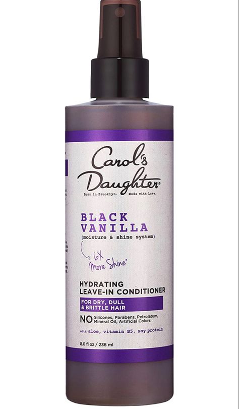 Amazon.com: Carol’s Daughter Black Vanilla Leave In Conditioner Spray for Curly, Wavy, Natural Hair, Adds Moisture & Shine to Dry, Damaged Hair- Made with Castor Oil, Rosemary and Aloe for Hydration, 8 fl oz : Everything Else Vanilla Shampoo And Conditioner, Selfcare List, Vanilla Shampoo, Leave In Conditioner Spray, Carols Daughter, Hair Smoothie, Daughter Black, Hair Repair Treatments, Moisturizing Hair