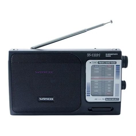 Radio Portatil Am Fm A Pilas Y Electrica Winco W-1231 Manija | Mercado Libre Car Radio, The Walking Dead, Walking Dead, Radios, A A, Audio, Electronics, Electronic Products